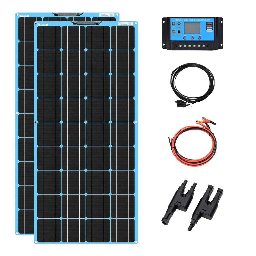 

240w flexble solar panel kit Boguang flexibele zonnepaneelset Efficient Monocrystal cell high output 12v/24v charge for off-grid