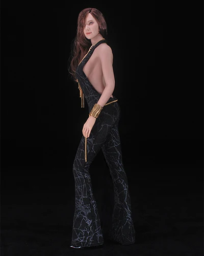 D In Stock FT010 1/6 Woman Sexy Clothes Set Vintage Disco Disco Jumpsuit Clothing Coveralls Model for 12'' Action Figure Body - Цвет: D