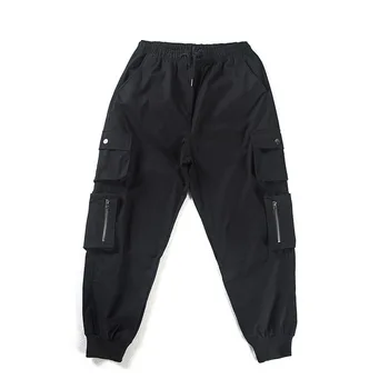 

2019 Japenese Style New Men's Spring and Autumn Slacks Youth Fashion Casual Cargo Pants Cotton Trousers Streetwear Hip Hop Male