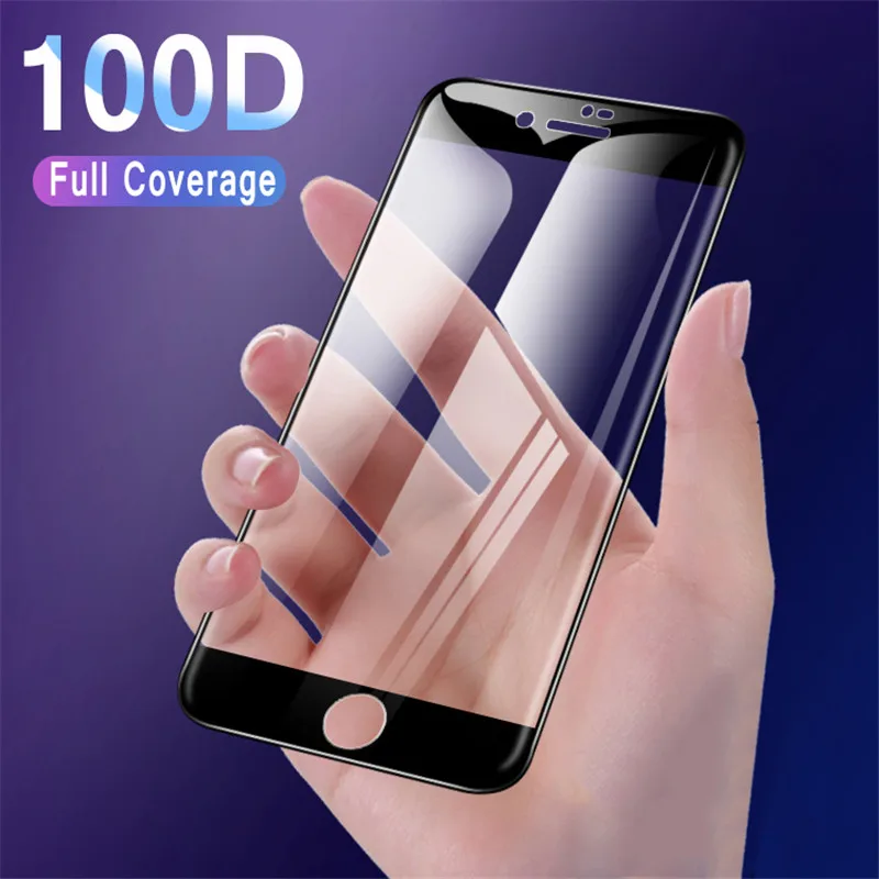 Защитное стекло с закругленными краями для iPhone 7 8 6 6s Plus 11 Pro X XR XS Max|Защитные стёкла