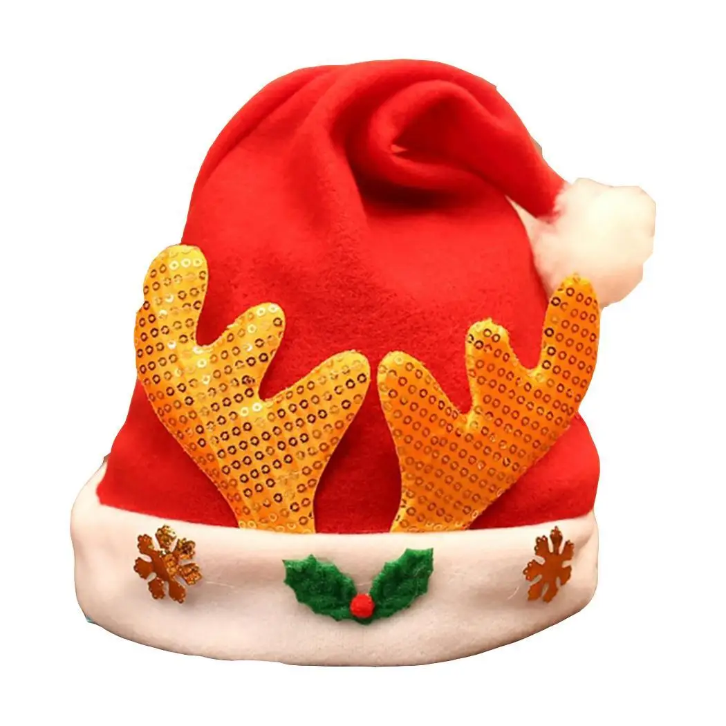 gold deer horn Рождественская шляпа, детское рождественское модное платье для вечеринки, как на фото, Кепка в стиле унисекс - Цвет: gold deer horn