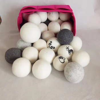 

6pcs 7CM Home Washing Dryer Ball Washer White Wool Felt Balls Softer Reusable Round