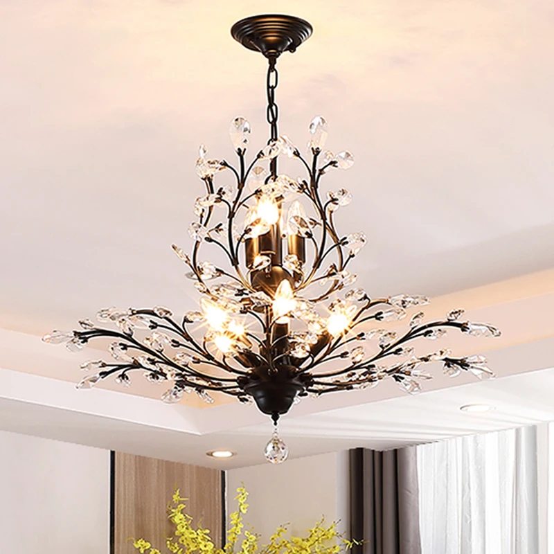 round chandelier Modern Crystal Ceiling Chandelier Indoor Lighting Chandeliers Cristal Lustre For Living Room Bedroom Kitchen LED Fixture Lights dining chandelier