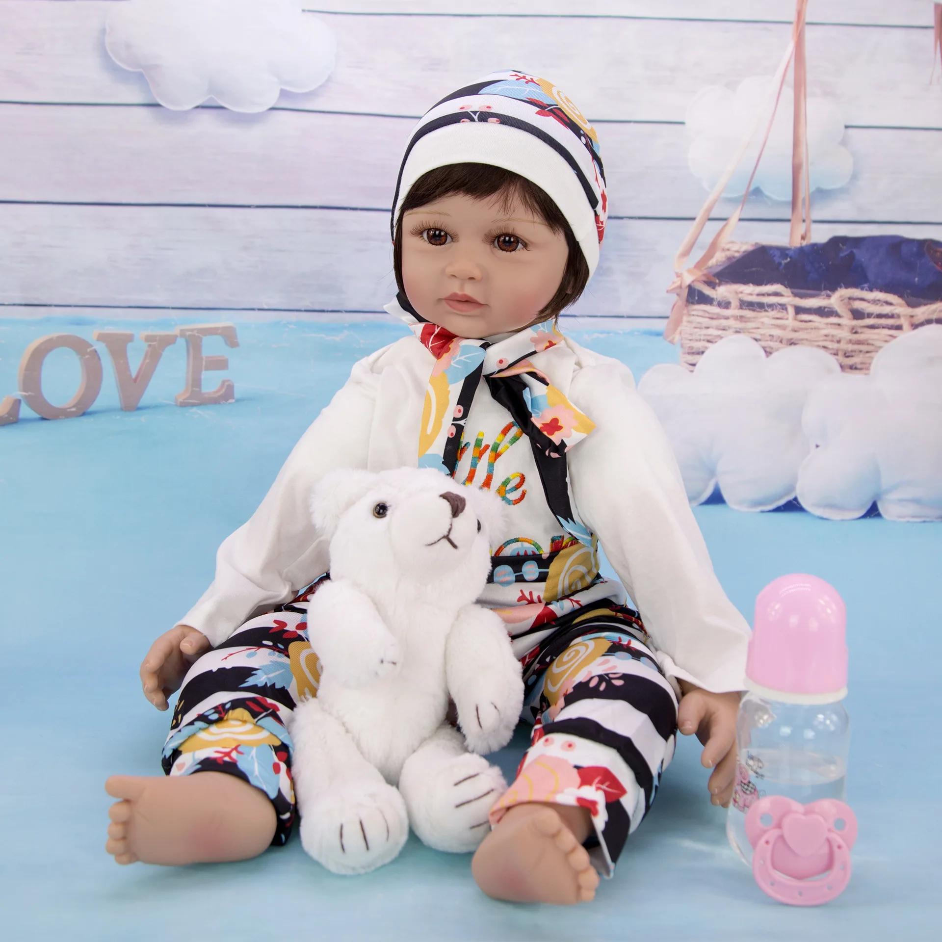 Новинка 2019 ручная роспись кукла хлопок тело силикон детские куклы реалистичные