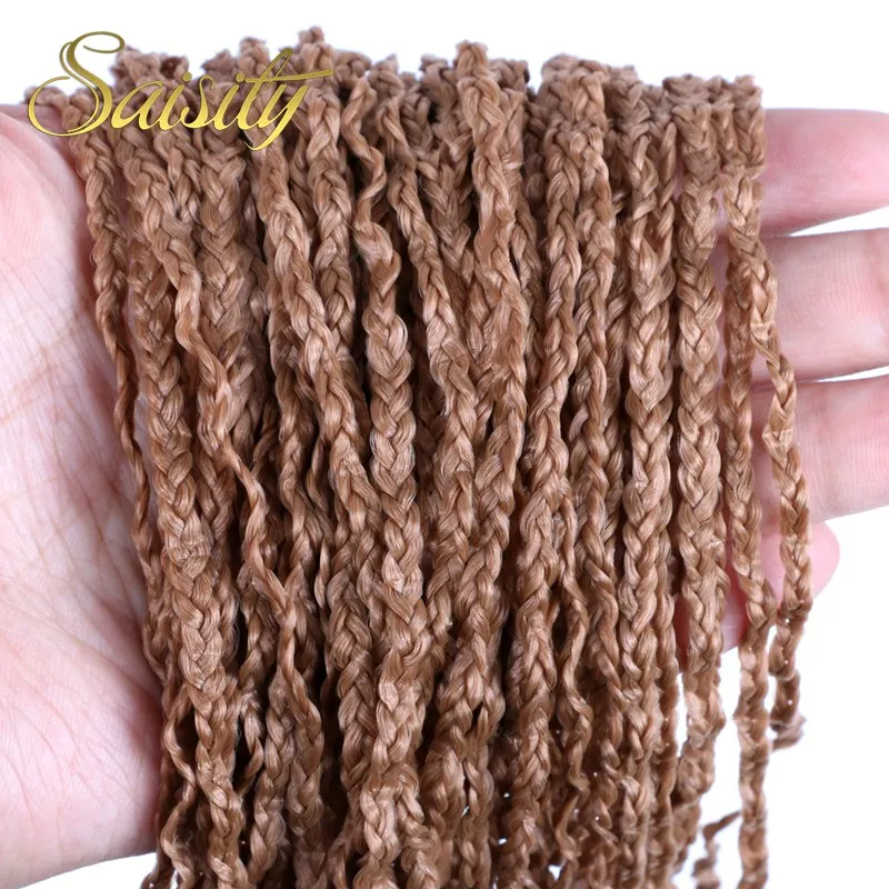 Saisity 2" 48 прядей/упаковка 50 г Zizi длинные вьющиеся плетеные пряди Омбре коробка косички синтетические крючком волосы для наращивания Zizi косички
