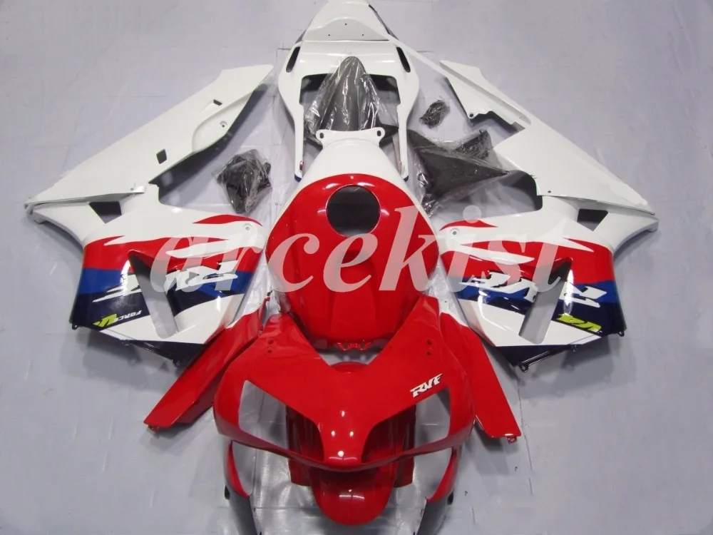 Литье под давлением ABS мотоцикл полный обтекатель комплект подходит для CBR600RR F5 2004 2003 Пользовательские красный белый