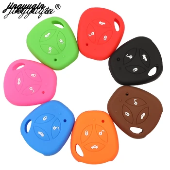 

jingyuqin 30p Silicone rubber Car key cover Case For Lada Largus 4X4 Kalina Granta Priora soft silica gel protection Key Cover