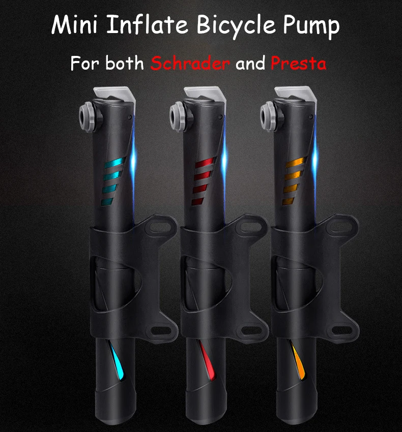 120PSI мини велосипедный насос Schrader Presta Tire велосипедный воздушный насос MTB дорожный горный велосипед насос Надувное с креплением велосипедные аксессуары