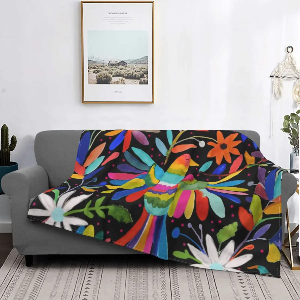 

Parajos Blanket Bohemian Boho Hippie Geometric Plush Thick Soft Flannel Fleece Throw Blankets For Sofa Bed Cover Customized
