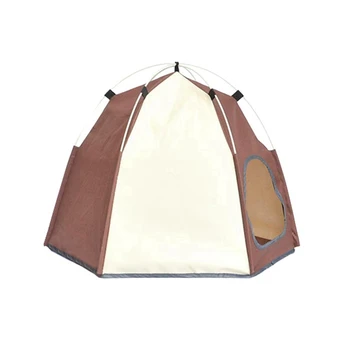

Waterproof 6 Corners Collapsible Dog Tent Portable Pet Outdoor Sun Protection House Pet Camping House