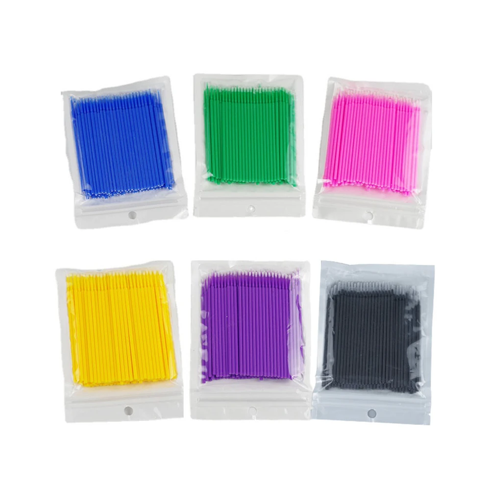 100 PCS Disposable Cotton Swabs For Volume Eyelash Grafting Lashes Lift Perm Agent Applying Cleaning Assist Supplies