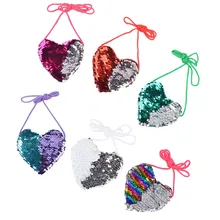 Г. Милый мини-кошелек с пайетками в форме сердца для девочек и мальчиков ярких цветов, очаровательные кошельки на молнии для денег модная детская сумка