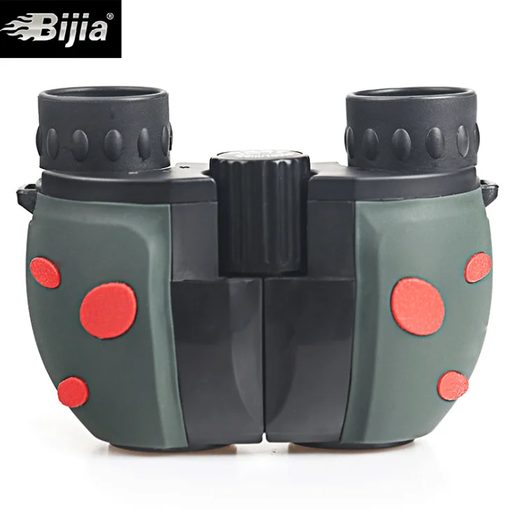 green BIJIA 8X22 Высокая увеличительный бинокль зеленая пленка HD карманный водонепроницаемый светильник Низкий уровень Ночного Видения детские игрушки телескоп - Цвет: green