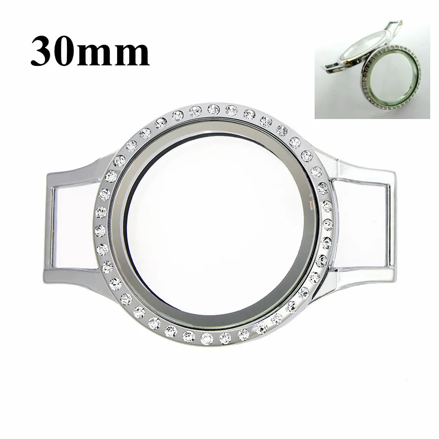 30mm magnetic 1 шт. 25 мм/30 мм простой/сверкающий сплав цинка Твист винт/магнитная Обертка Браслет медальон плавающий медальон(без шармов, без полос - Окраска металла: 30mm magnetic