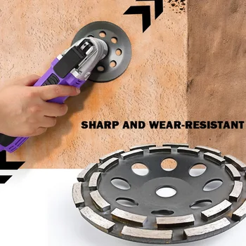 

Diamond Grinding Cup Wheel Double Row Grinding Wheel Angle Grinder Tool Cement Stone Concrete Wall Floor Polishing Sheet
