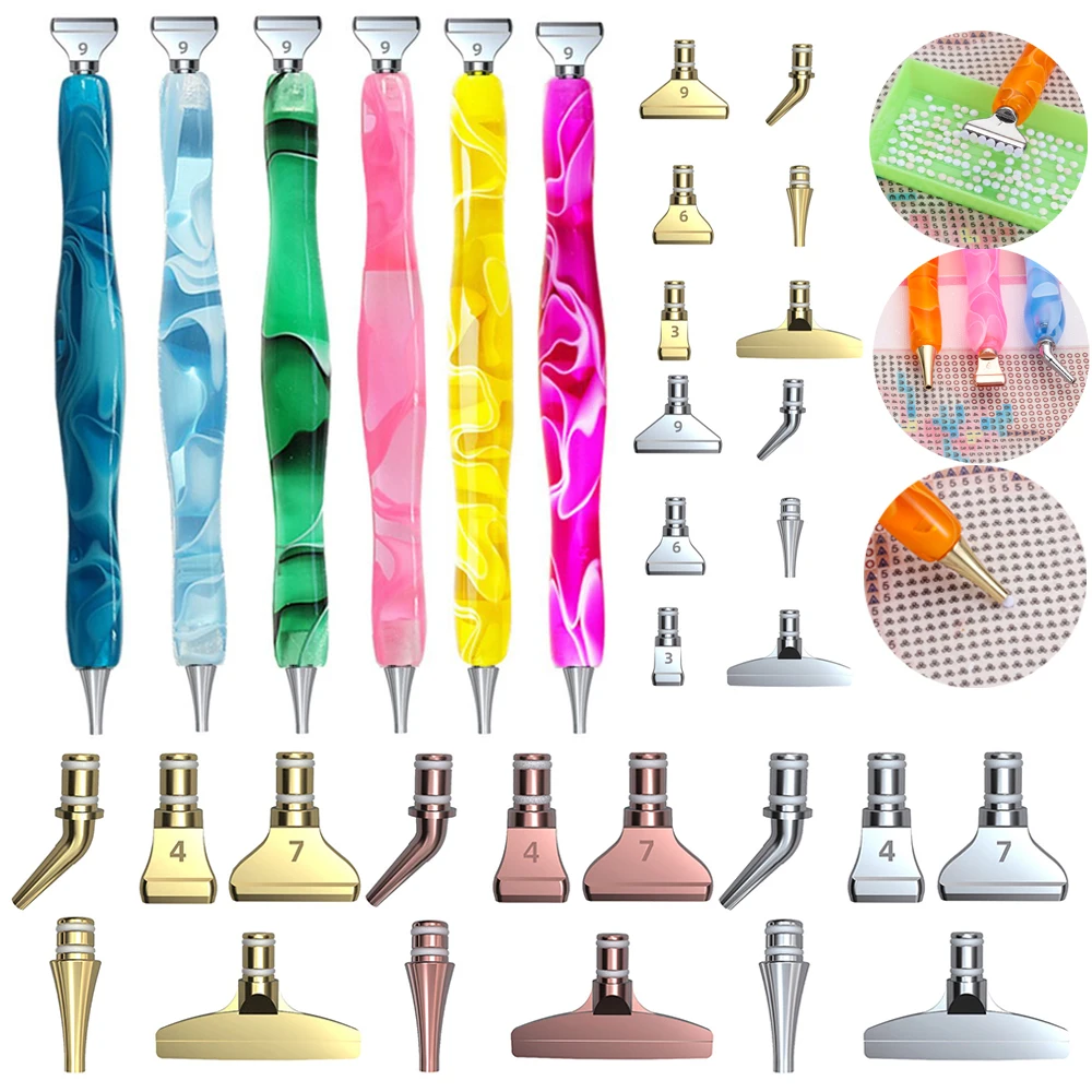 Stylo Diamond Painting DIY Stylo de Peinture 3 Pièces 5D Diamond