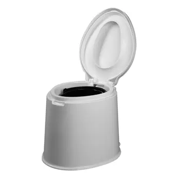 

Portable Outdoor/Indoor Bucket Type Seat Toilet Caravan Travel Camping Potty Commode with Lid Cover 6 Litre