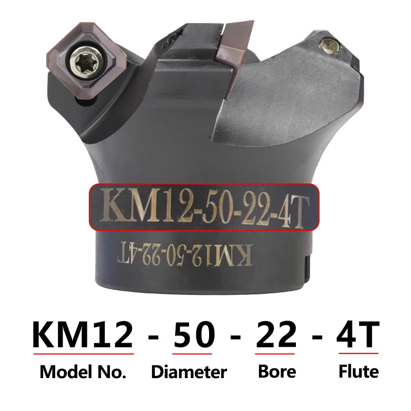 XCAN KM12R50 22 4T твердосплавная вставка Зажимная лицевая фреза токарный станок с ЧПУ