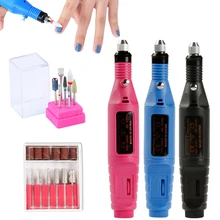 Электрический аппарат для маникюра, 7 шт., фрезы для маникюра, фрезы для педикюра, инструменты для удаления геля