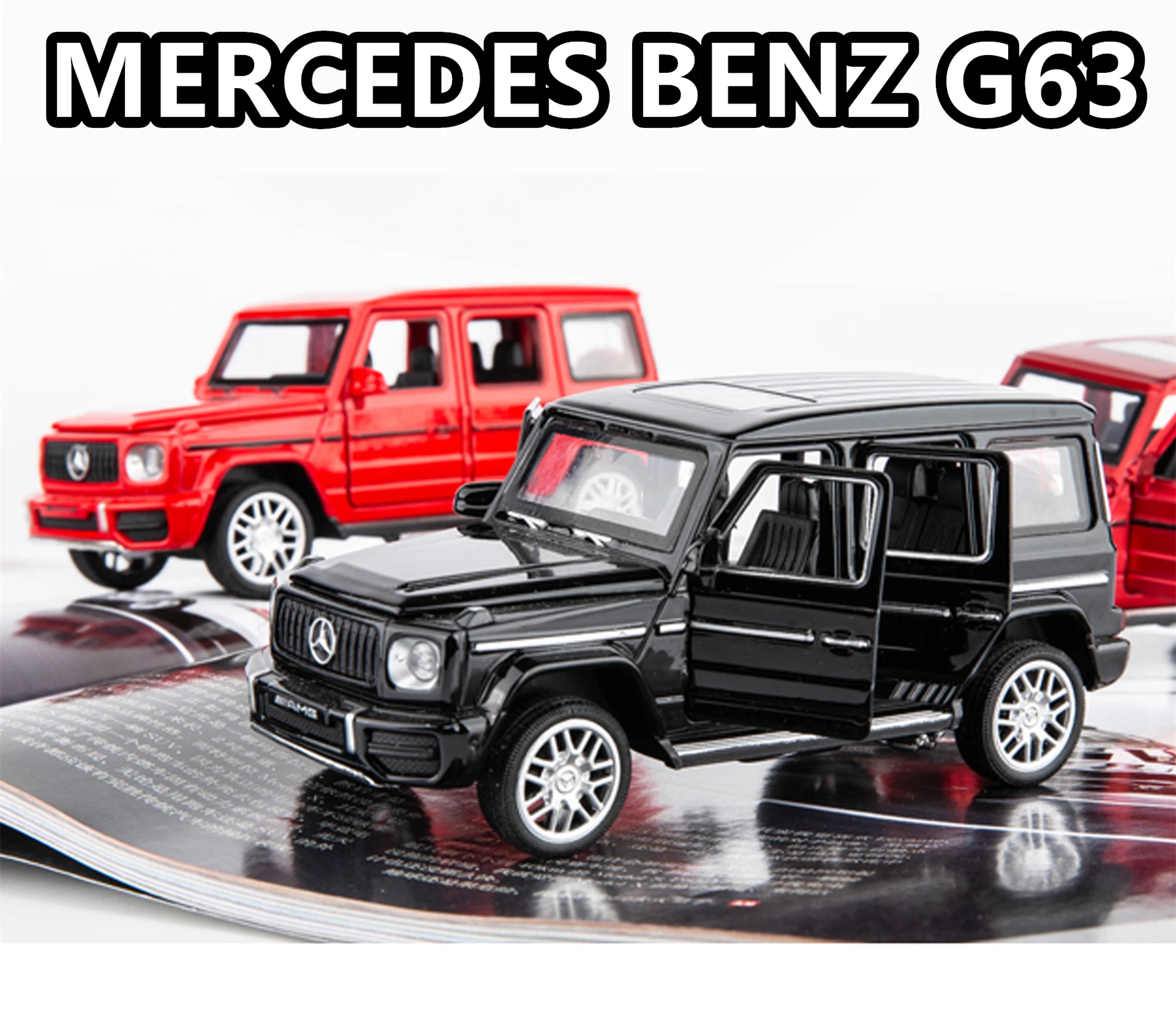 1:32 Mercedes Benz G63G65 внедорожная модель автомобиля со звуком и светом из сплава