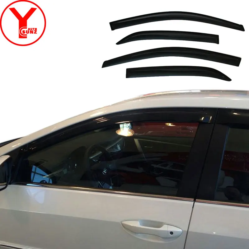 ABS side window deflectors wind deflector shields visor for toyota corolla altis corolla 2014 2015 accessories YCSUNZ