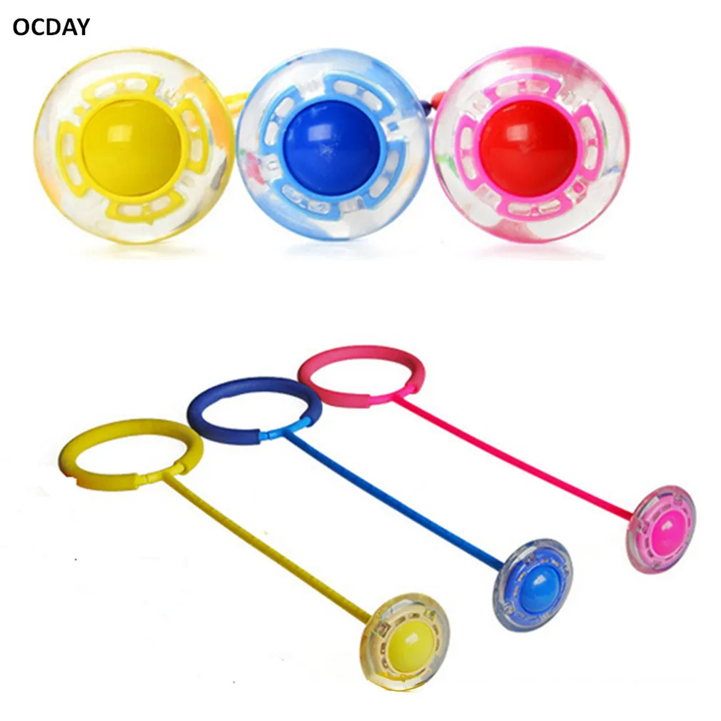 Flashing Jumping Ball Outdoor Fun Toy Balls for Kids Sport Movement Ankle Skip Color Rotating Bouncing QQ Hyun dance | Игрушки и хобби