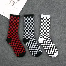 Популярные брендовые носки в клетку, мужские крутые уличные носки в европейском и американском стиле, носки без пятки в стиле хип-хоп, женские универсальные носки в Корейском стиле для колледжа