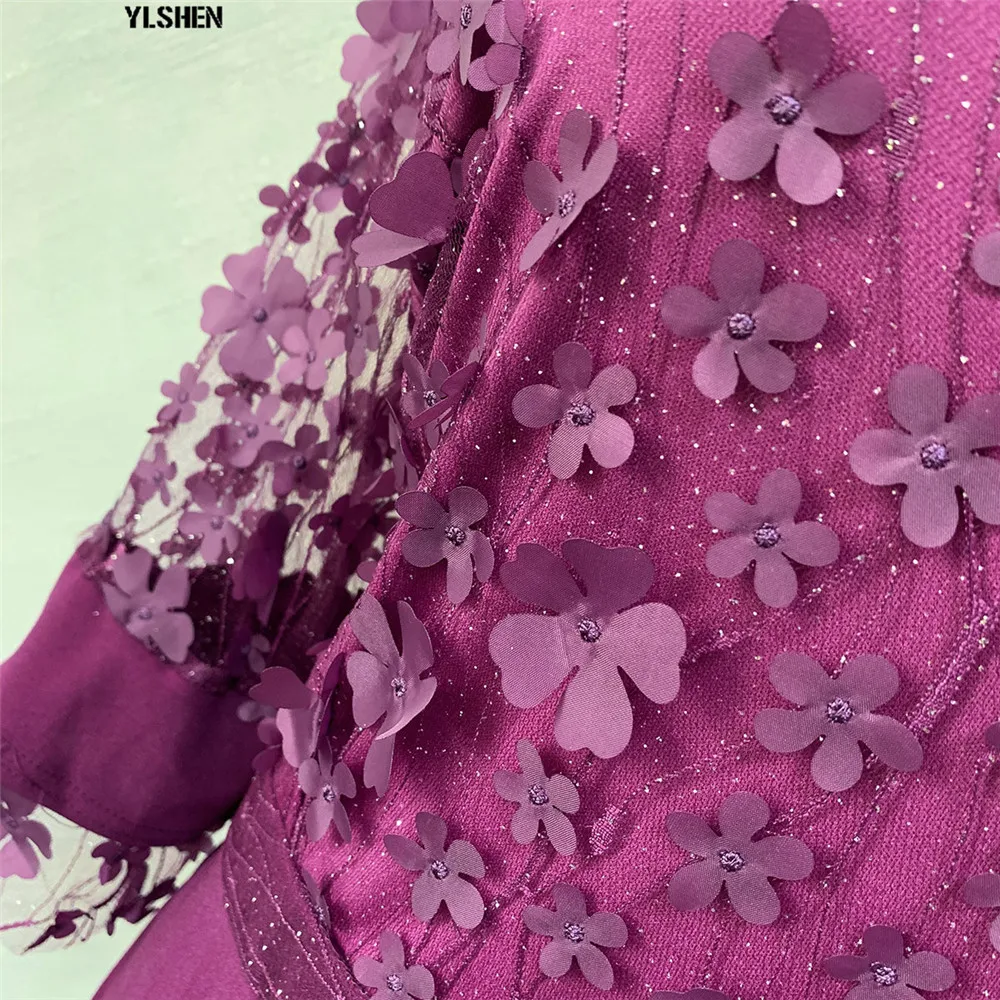 African Dresses For Women Africa Clothing African Design Bazin Lace Pleated Long Three-dimensional flower Glitter Dashiki Dress 07
