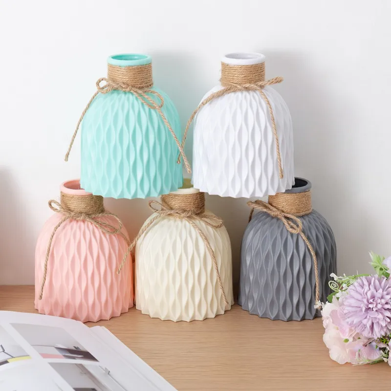 European-style Plastic Vase Home Decoration Anti-ceramic Wedding Decoration Unbreakable for Artificial Flower Creativity Home