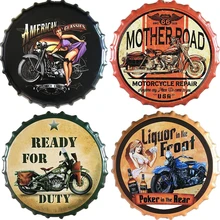 35 см Европейский Американский Классический мотоцикл пивная бутылка крышка гаражный завод украшения стены пивной крышки бар Шахматная комната украшения