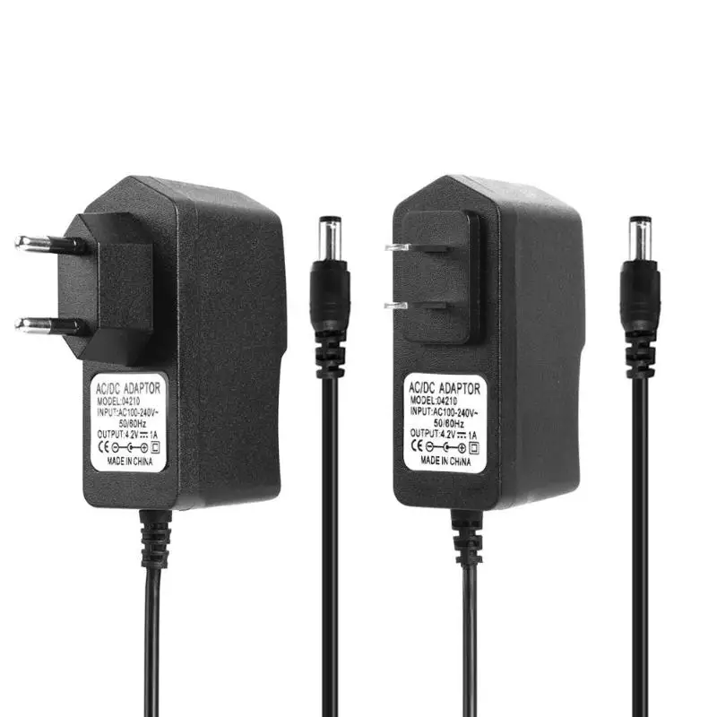 Штепсельная вилка зарядного устройства для 18650 литиевых AC 110 240V К DC 4 2 V 8 12 6 16 21V 1A 2A
