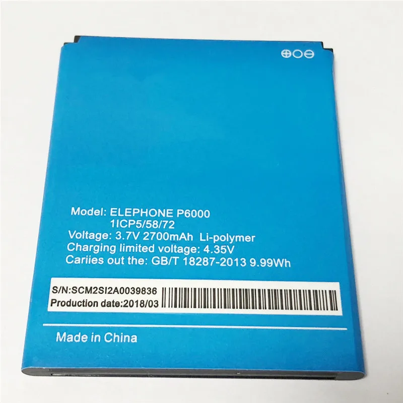 Аккумулятор для Elephone P6000 P6000Pro 3 8 В 2700 мАч|3.8v battery|battery 3.8v2700mah battery |