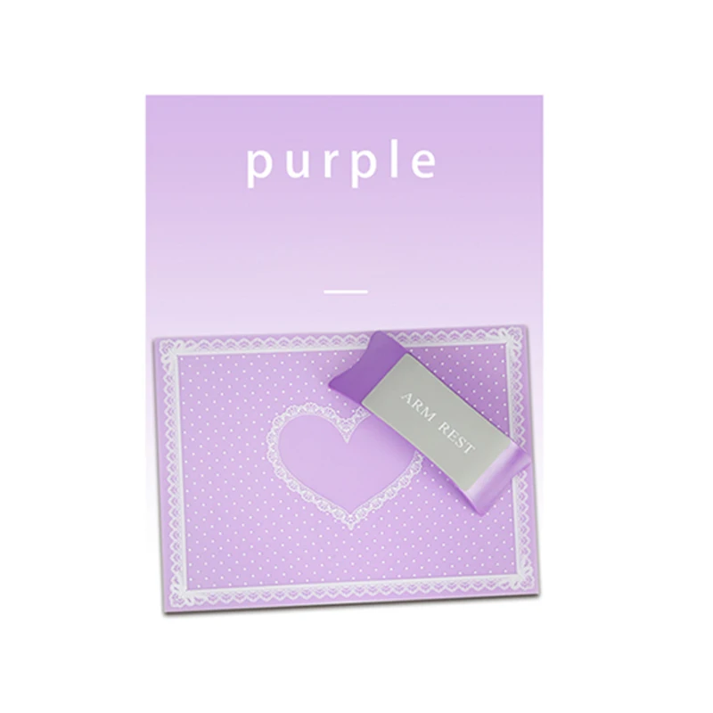 purple Силиконовый чехол для стола, силиконовая подушка для рук, коврик, точечный кружевной принт, Цветной Гель-лак, УФ моющийся гель для ногтей, набор для дизайна ногтей - Цвет: purple