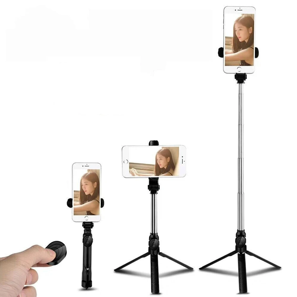 wooden mobile stand 3 in 1Mobile Phone Stand Wireless Bluetooth-compatible Mini Tripod Foldable Monopod Shutter Remote for iphone/Android/Huawei mobile holder for hand