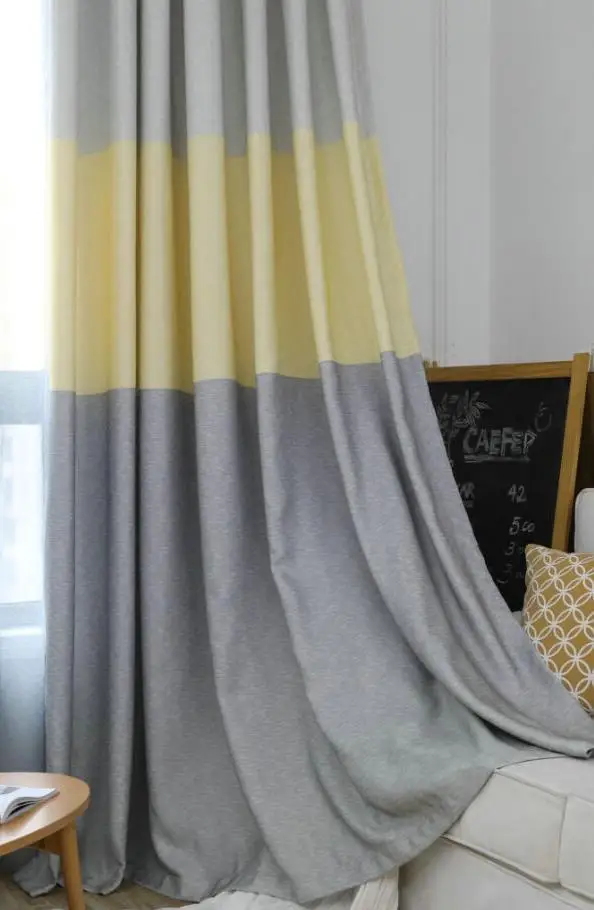 Color No.1 Curtain Скандинавские современные градиентные затемненные занавески s для гостиной декоративные три цвета ткань занавеска для окон спальни оттенки панели - Цвет: Color No.1 Curtain