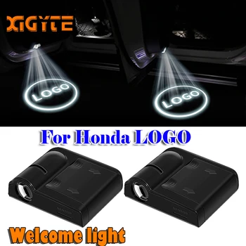 

2x NEW Car styling Wireless LED Auto Car Door Welcome Logo Light Laser Projector Ghost Lamp For Honda civic Logo Car Accessories