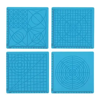 

4PCS Silicone Sketchpad for 3D Printing Pen Basic Template 3D Pen Drawing Tools with Silicone Finger Caps Cover Blue