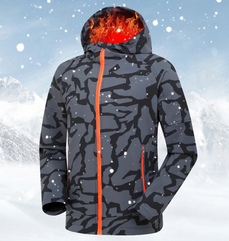 Флисовая Мужская куртка, ветронепроницаемая водонепроницаемая куртка для охоты, ветровка, дождевик для походов, альпинизма, туризма, флисовая куртка
