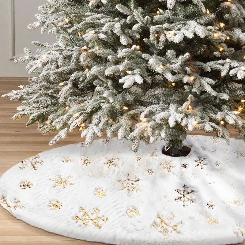 90 см/122 см юбка для рождественской елки роскошная юбка для рождественской елки из искусственного меха белая юбка для рождественской елки, вечерние украшения для праздника