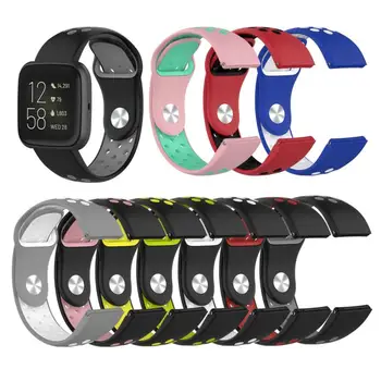 

2019 smart watch for Fitbit Versa 2/lite/class series silicone bracelet round hole no split wrist strap replacement sport band