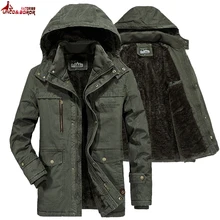 Brand Winter Military jacket Men Windbreaker wool Liner Overcoat Jaqueta Masculina Mens Fur Hooded snow parka Coat men clothing
