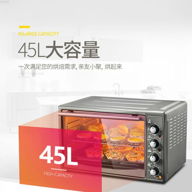 220V 45 L Home Oven Kitchen Appliances Electric Toaster Oven Pizza Oven Bakery Mechanical Bakery