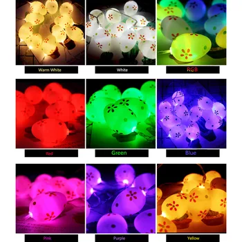 

white easter String Light LED party Decor for Home Hanging Garland 10 LED Battery Type light string Ornament Easter Gift#0107y40