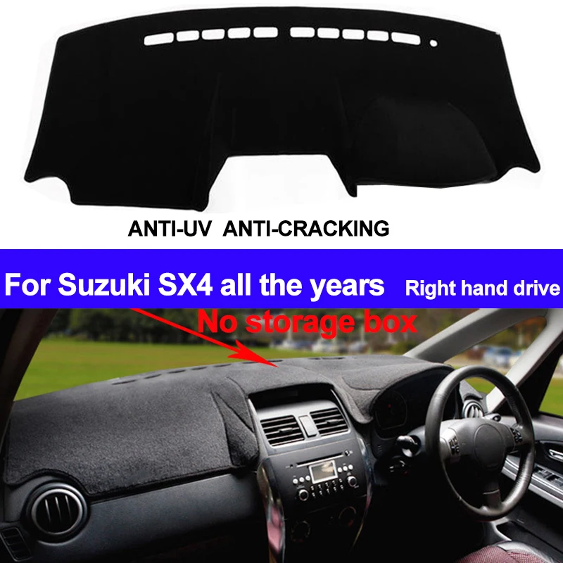 TAIJS-RHD-Car-Dashboard-Cover-Dash-Mat-For-Suzuki-SX4-All-The-Years-No-Storage-Box