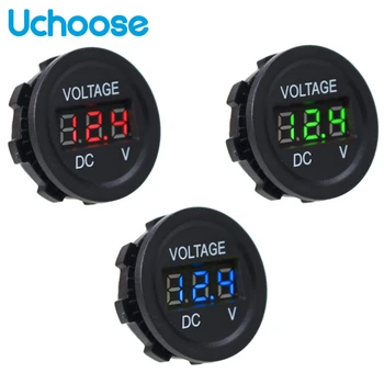 

Round Waterproof Car Motorcycle LED Panel Digital Voltage Meter Display Voltmeter Voltage Meter Tester Monitor Display DC6V-30V