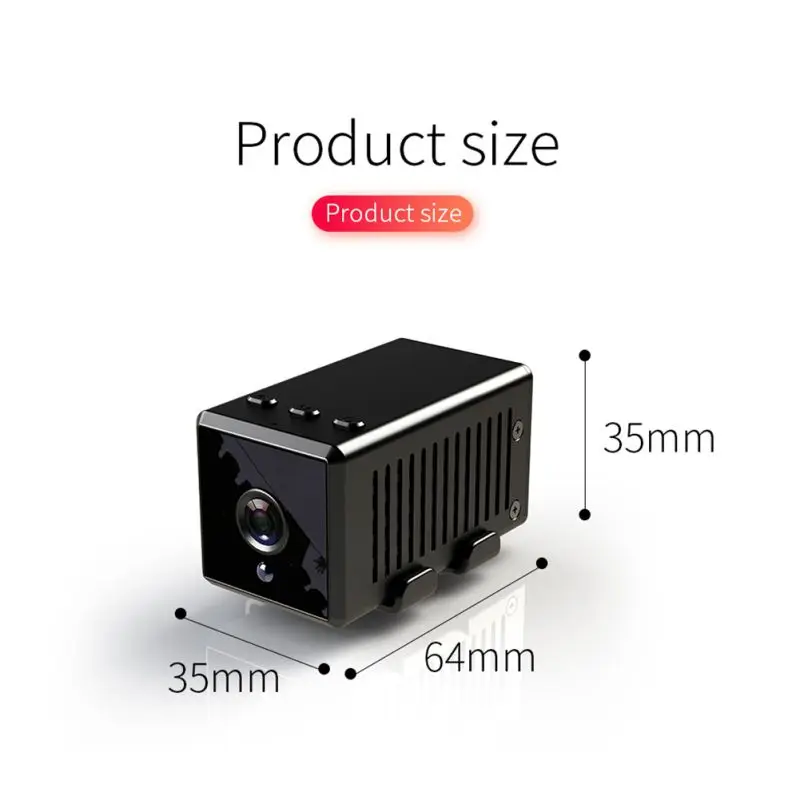 D9 Мини Wi-Fi камера 1080P ночного видения обнаружения движения видеокамера домашний монитор безопасности - Цвет: Черный