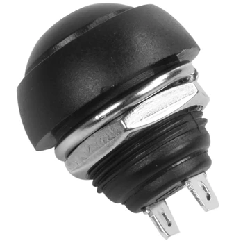 

Black 5X Pcs M4 12mm Waterproof Momentary ON/OFF Push Button Round SPST Switch