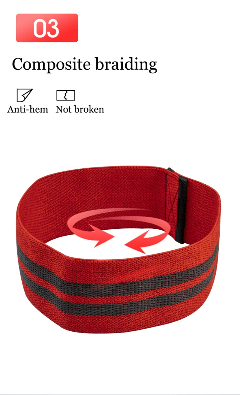 Anti Slip Cotton Hip Band Resistance Bands Booty Exercise Elastic Bands For Yoga Stretching Training Fitness Workout (32)