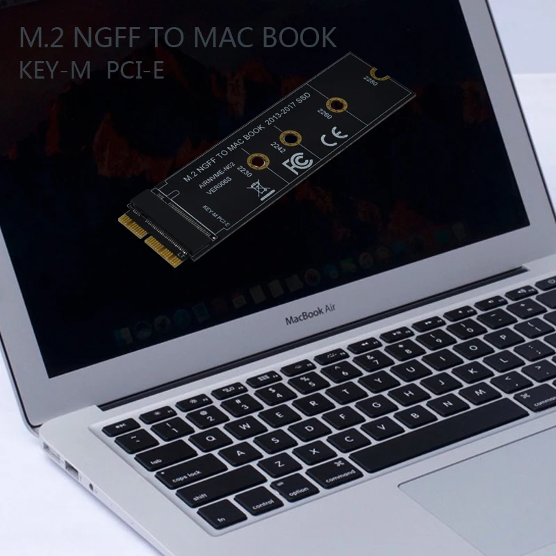 M key M.2 NGFF PCIe AHCI SSD адаптер карта для MACBOOK Air 2013 A1465 A1466 Pro A1398 A1502 A1419 2230-2280 SSD M2
