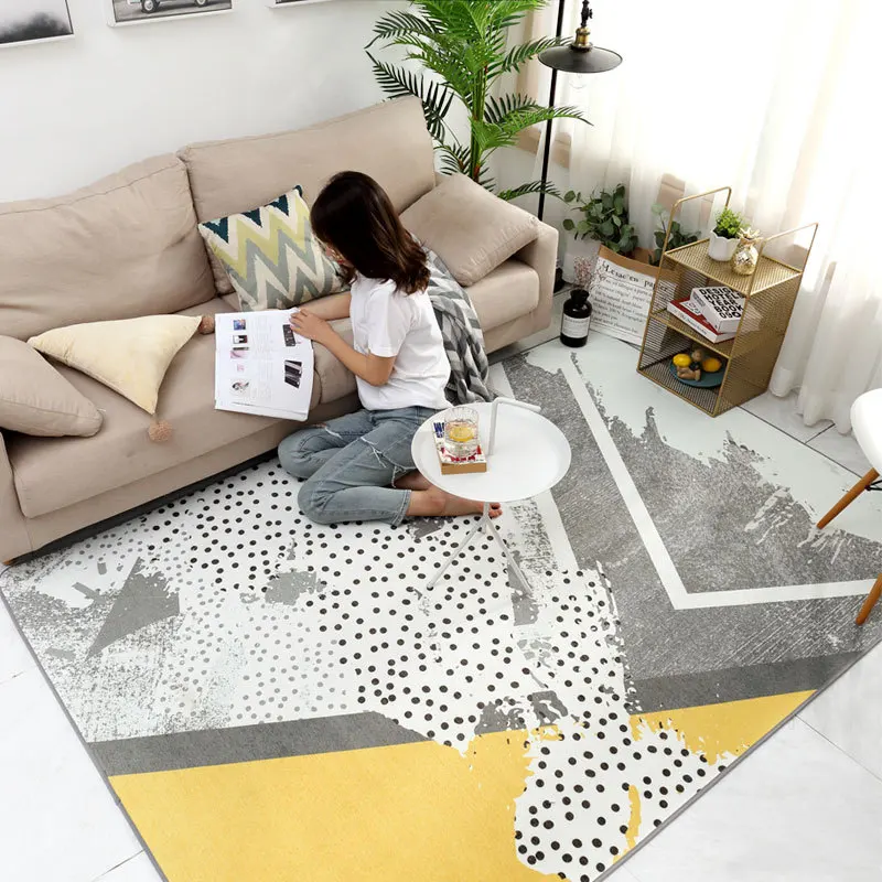 Ковер в скандинавском стиле, ковер для спальни, гостиной, прикроватный Декор татами, одеяло с мраморной геометрией, домашний диван, журнальный столик, напольный коврик